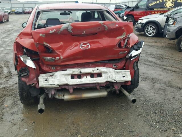 JM1BL1W53B1459447 - 2011 MAZDA 3 S RED photo 9