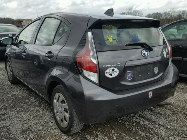 JTDKDTB30F1579435 - 2015 TOYOTA PRIUS C CHARCOAL photo 3