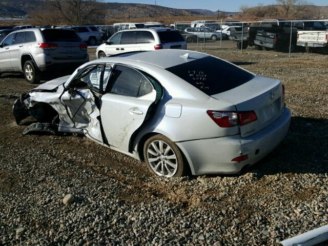 JTHCK362382025839 - 2008 LEXUS IS 250 SILVER photo 3