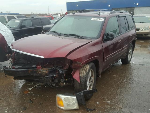 1GKDT13S852112833 - 2005 GMC ENVOY BURGUNDY photo 2