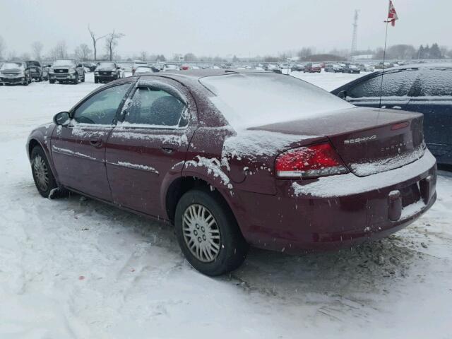 1C3EL46R02N286520 - 2002 CHRYSLER SEBRING LX MAROON photo 3