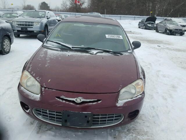 1C3EL46R02N286520 - 2002 CHRYSLER SEBRING LX MAROON photo 9