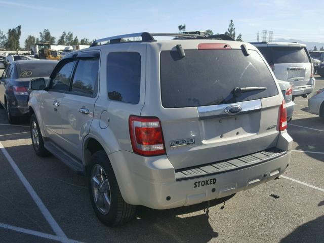 1FMCU94779KA92492 - 2009 FORD ESCAPE LIM WHITE photo 3