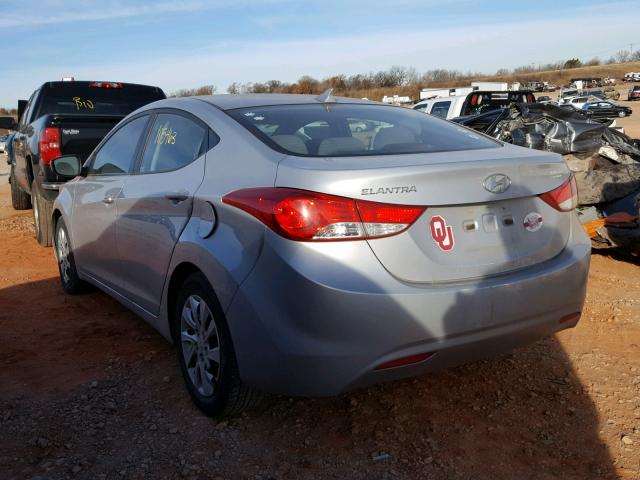 5NPDH4AE1BH023434 - 2011 HYUNDAI ELANTRA GL SILVER photo 3