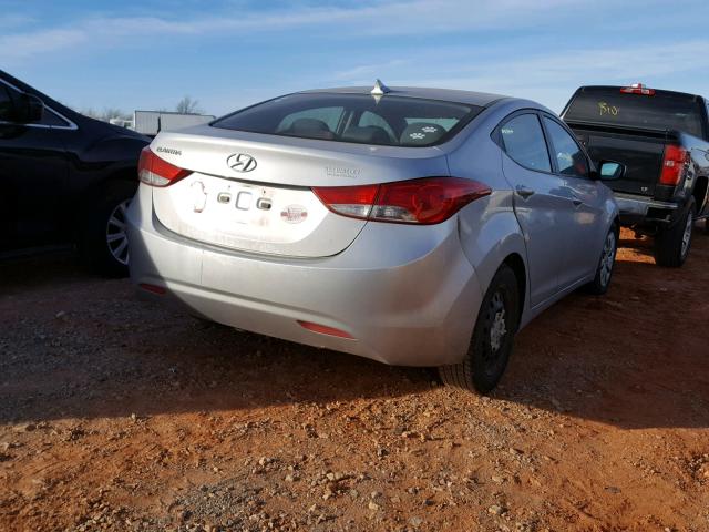 5NPDH4AE1BH023434 - 2011 HYUNDAI ELANTRA GL SILVER photo 4