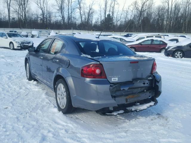 1C3CDZAB7CN109492 - 2012 DODGE AVENGER SE GRAY photo 3