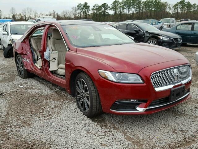 1LN6L9RP8H5609403 - 2017 LINCOLN CONTINENTA RED photo 1
