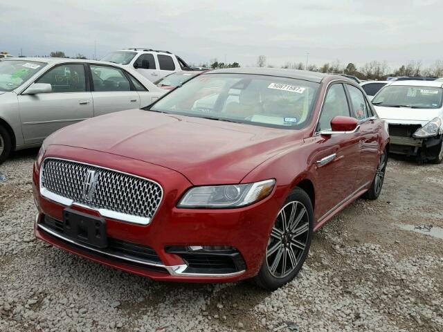 1LN6L9RP8H5609403 - 2017 LINCOLN CONTINENTA RED photo 2