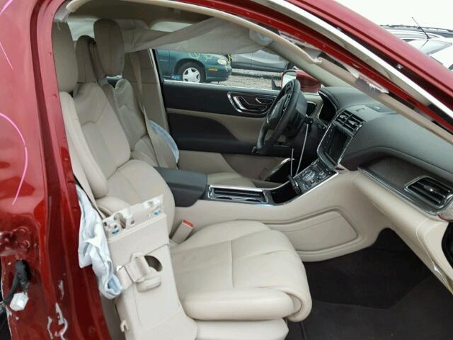 1LN6L9RP8H5609403 - 2017 LINCOLN CONTINENTA RED photo 5
