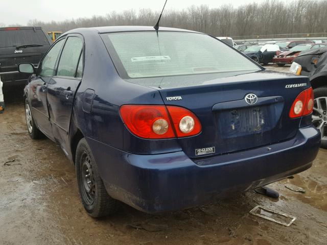 1NXBR32E35Z448740 - 2005 TOYOTA COROLLA CE BLUE photo 3