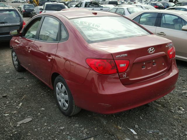 KMHDU46D88U475046 - 2008 HYUNDAI ELANTRA GL RED photo 3