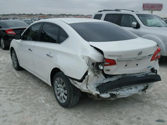 3N1AB7AP9EL645486 - 2014 NISSAN SENTRA S WHITE photo 3