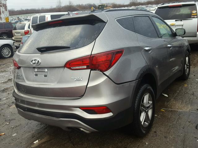 5NMZUDLB2HH026997 - 2017 HYUNDAI SANTA FE S GRAY photo 4