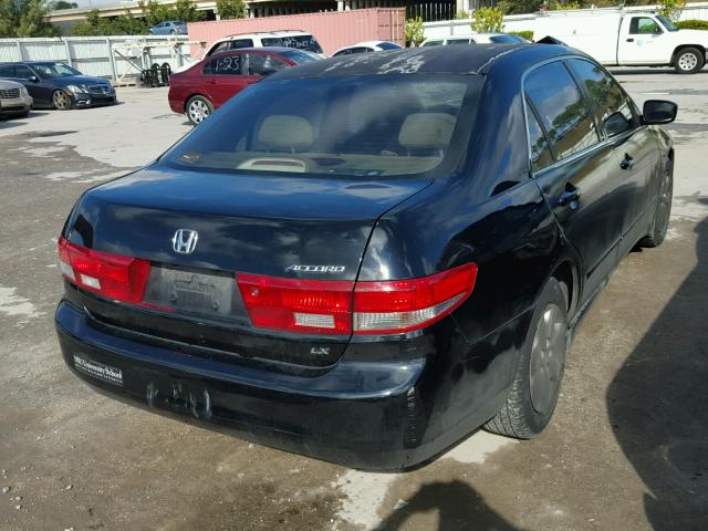 1HGCM56303A088211 - 2003 HONDA ACCORD LX BLACK photo 4