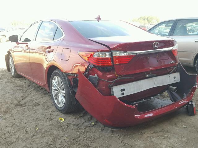 JTHBK1GG2E2137804 - 2014 LEXUS ES 350 RED photo 3