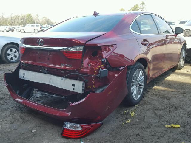 JTHBK1GG2E2137804 - 2014 LEXUS ES 350 RED photo 4