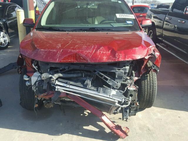 2FMDK3JC8EBA10024 - 2014 FORD EDGE SEL RED photo 9