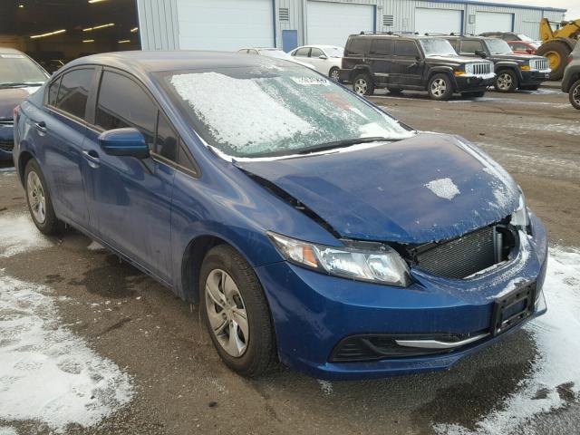 2HGFB2E56FH534128 - 2015 HONDA CIVIC LX BLUE photo 1