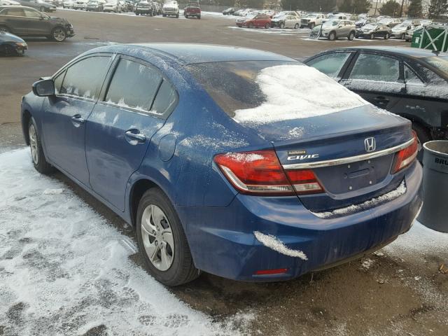 2HGFB2E56FH534128 - 2015 HONDA CIVIC LX BLUE photo 3