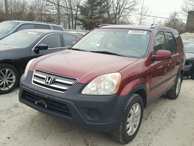 SHSRD78816U438818 - 2006 HONDA CR-V EX MAROON photo 2