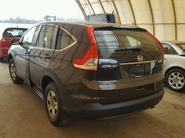 2HKRM4H36EH712864 - 2014 HONDA CR-V LX BLACK photo 3