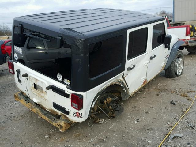 1C4BJWDG4CL284607 - 2012 JEEP WRANGLER U WHITE photo 4