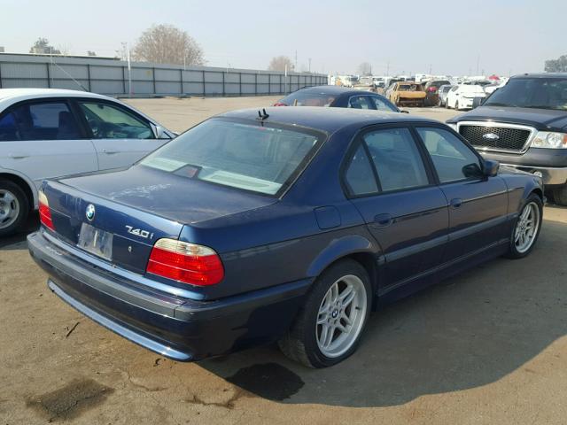 WBAGG83471DN84850 - 2001 BMW 740 I AUTO BLUE photo 4