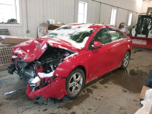 1G1PF5SC6C7283302 - 2012 CHEVROLET CRUZE LT RED photo 2