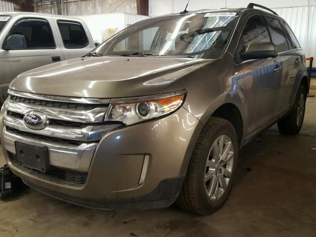 2FMDK4KC7DBA45236 - 2013 FORD EDGE LIMIT GREEN photo 2