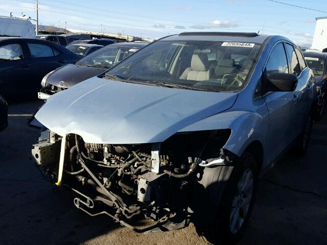 JM3ER29L370134491 - 2007 MAZDA CX-7 BLUE photo 2