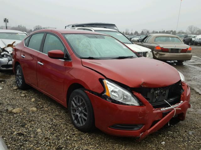 3N1AB7AP5DL747012 - 2013 NISSAN SENTRA S RED photo 1