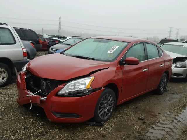 3N1AB7AP5DL747012 - 2013 NISSAN SENTRA S RED photo 2