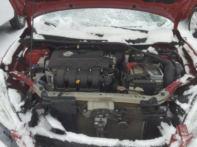 3N1AB7AP5DL747012 - 2013 NISSAN SENTRA S RED photo 7