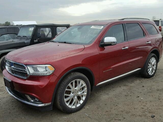 1C4SDJET6EC438579 - 2014 DODGE DURANGO CI RED photo 2