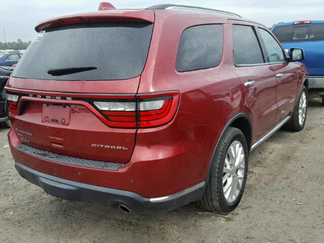 1C4SDJET6EC438579 - 2014 DODGE DURANGO CI RED photo 4