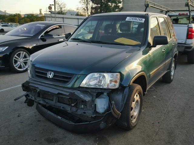 JHLRD28421S016613 - 2001 HONDA CR-V LX GREEN photo 2