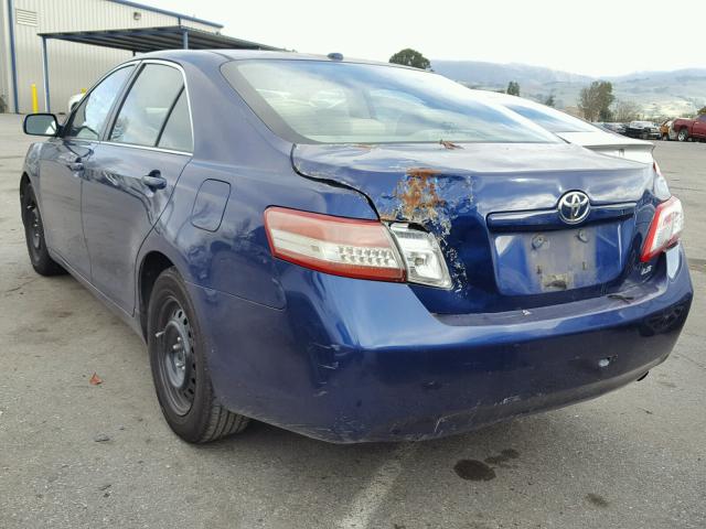 4T1BF3EK4AU546745 - 2010 TOYOTA CAMRY BASE BLUE photo 3