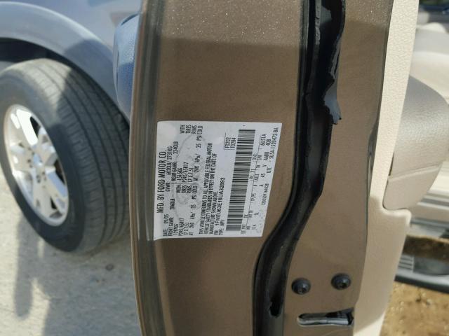 1FMEU63E16UA32893 - 2006 FORD EXPLORER X TAN photo 10