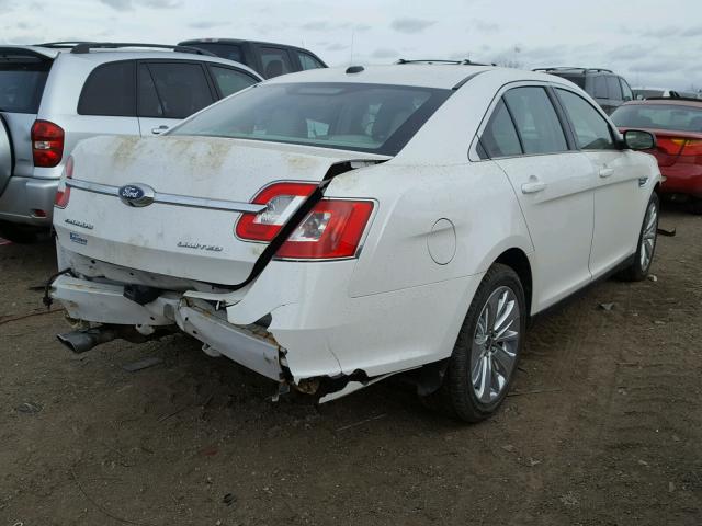 1FAHP2FW4BG101497 - 2011 FORD TAURUS LIM WHITE photo 4