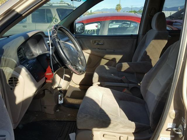 2HKRL18622H560718 - 2002 HONDA ODYSSEY EX GOLD photo 5