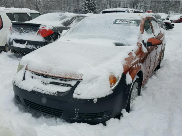 1G1AL54F357550291 - 2005 CHEVROLET COBALT LS ORANGE photo 2