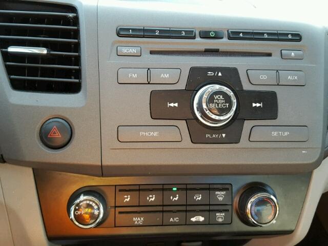 19XFB2F87CE035580 - 2012 HONDA CIVIC EX შავი ფოტო 9