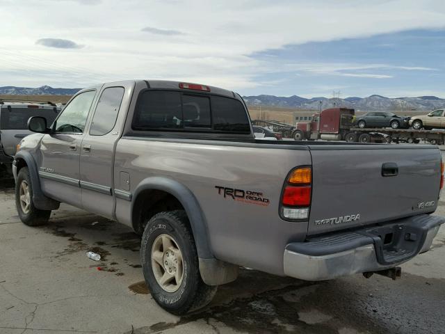 5TBBT44102S294289 - 2002 TOYOTA TUNDRA ACC GRAY photo 3