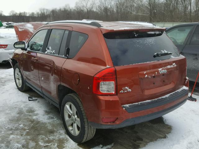 1C4NJDBB4CD616029 - 2012 JEEP COMPASS SP ORANGE photo 3