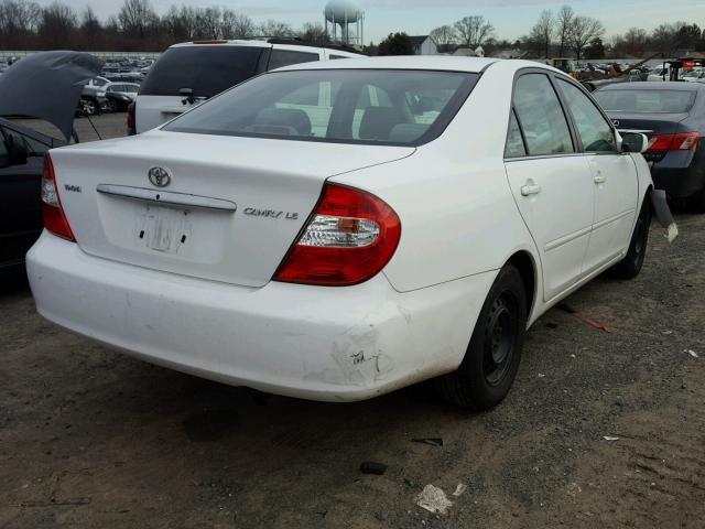 4T1BE32K03U218779 - 2003 TOYOTA CAMRY LE WHITE photo 4