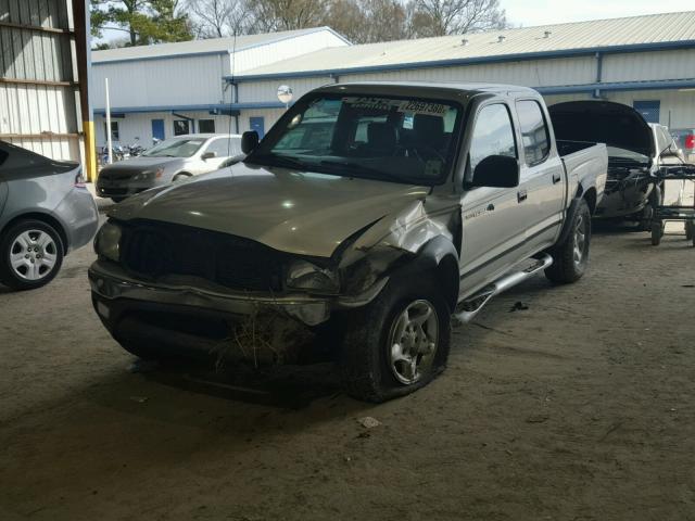 5TEGN92N71Z809137 - 2001 TOYOTA TACOMA DOU SILVER photo 2