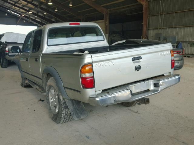 5TEGN92N71Z809137 - 2001 TOYOTA TACOMA DOU SILVER photo 3