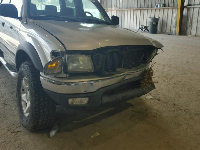 5TEGN92N71Z809137 - 2001 TOYOTA TACOMA DOU SILVER photo 9