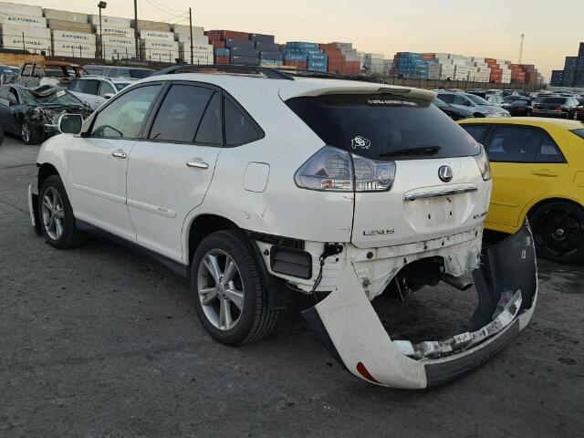 JTJGW31U382850315 - 2008 LEXUS RX 400H WHITE photo 3