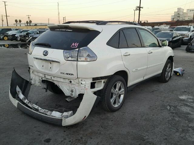 JTJGW31U382850315 - 2008 LEXUS RX 400H WHITE photo 4